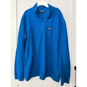 Patagonia Men's Micro D 1/4-Zip Fleece Pullover sz Large in blue